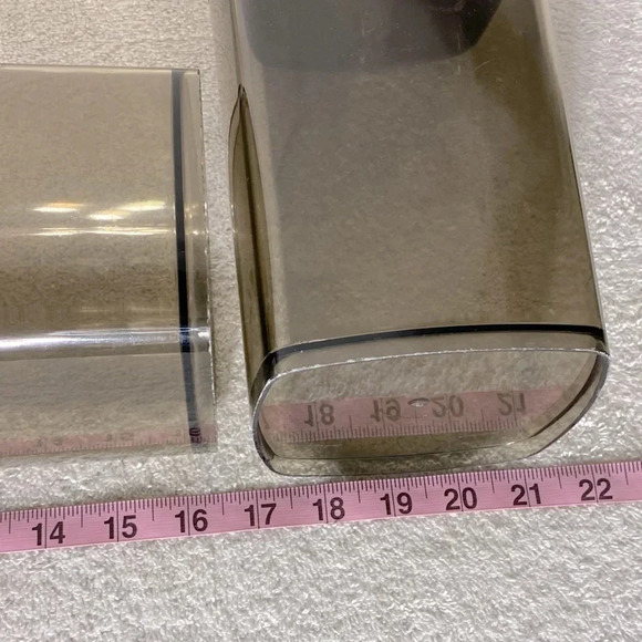 Vintage  Brown Transparent Plastic Canister Set - Picture 11 of 11